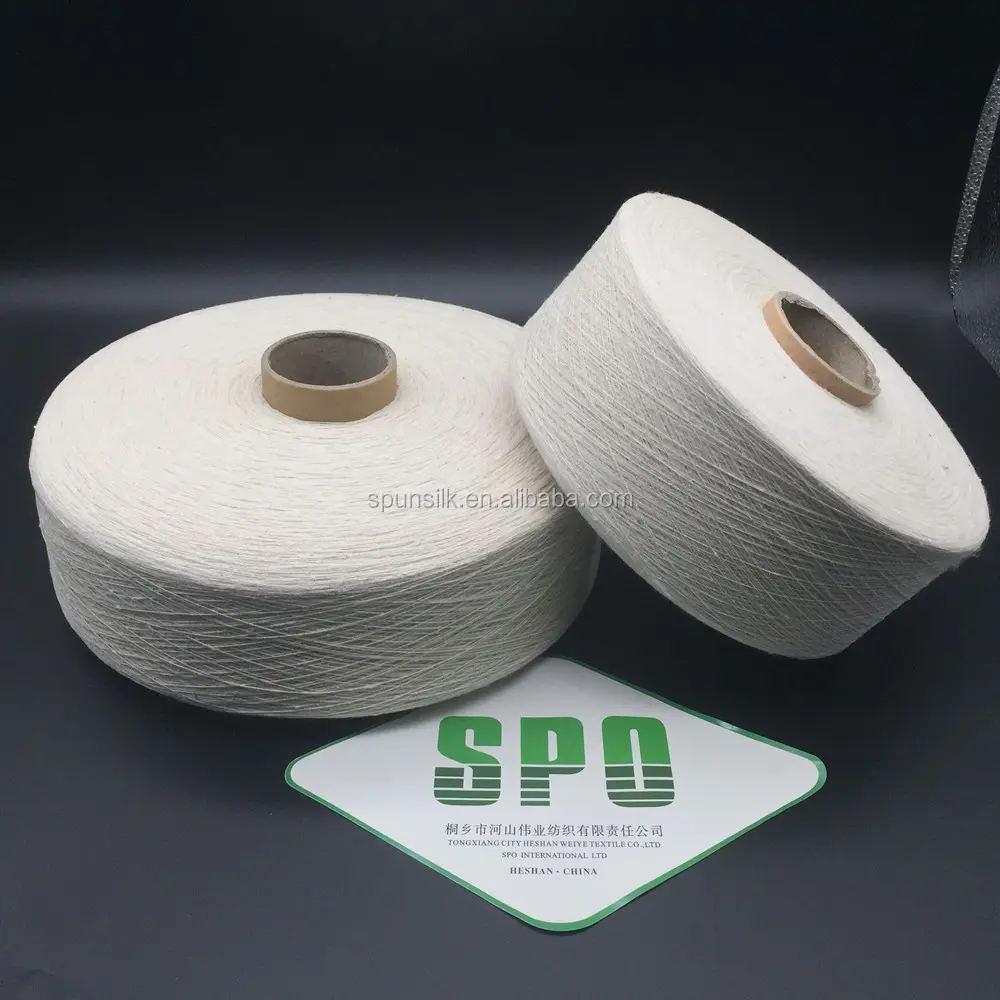 繊維製品シルク廃棄物100% シルクスパンシルクノイル糸ラグ/カーペット用