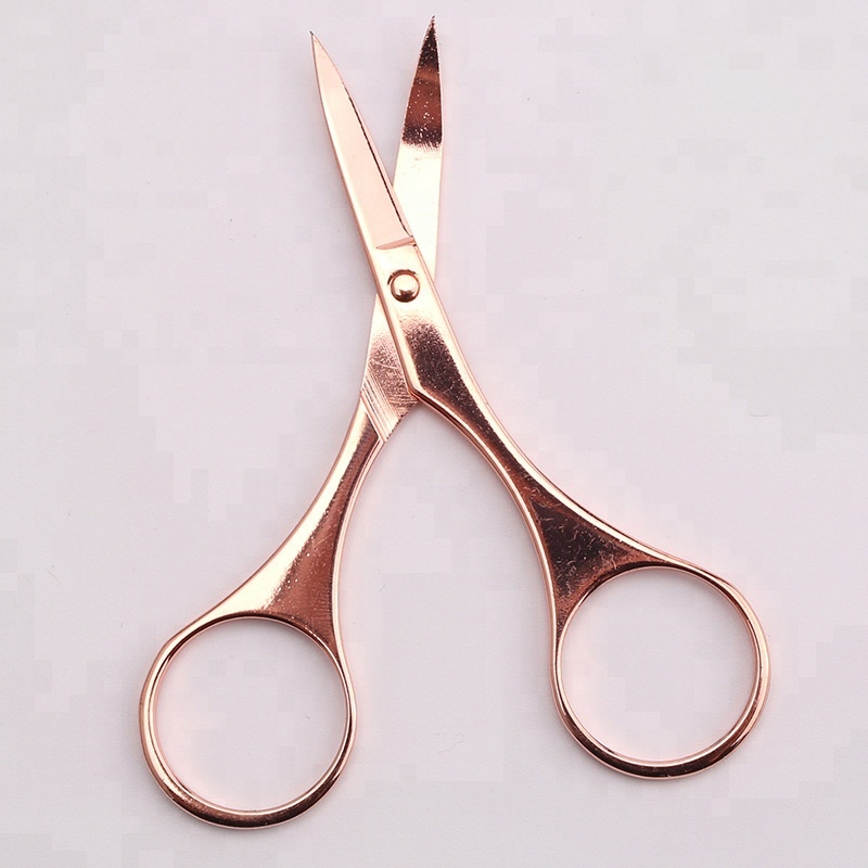 Профессиональная защитная бровей резка кожи машины изготовленные на заказ из нержавеющей стали Профессиональный розово-золотые ножницы
