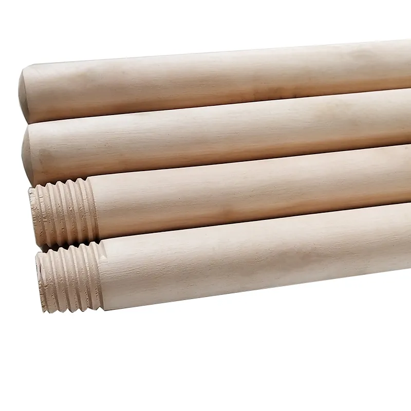 Montagem de vassoura de madeira 150x2.5, hastes roscas de madeira redondas para mop, vara de 120cm e 150cm de comprimento