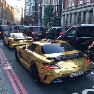 Xe Bao Bì Thời Trang Vàng Chrome Bọc Vinyl Phim Cho Xe Bọc Với Air Phát Hành 1.52*28M - Product Image 3