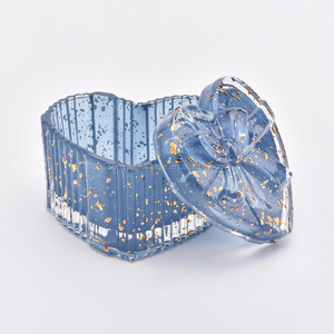 แก้วรูปหัวใจเทียนพร้อมฝาปิดสำหรับงานแต่งงานตกแต่ง - Product Image 3