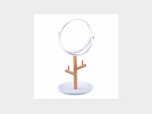 Miroir de maquillage à base de bois de bambou sans cadre, design habile - Product Image 3