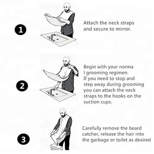 Cape à cheveux et <span class=keywords><strong>barbe</strong></span> tablier clippings catcher bib - Product Image 4