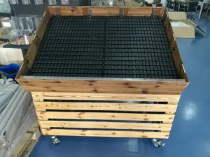 Estante de madera para exhibición de frutas y verduras, estantería de góndola personalizable para supermercado