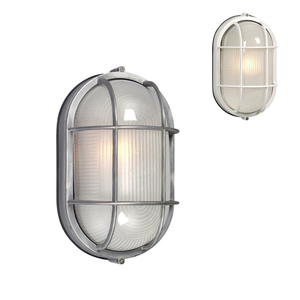 MODERN OUTDOOR WATERPROOF <strong>SILVER</strong> E26 E27 <strong>LIGHT</strong> for <strong>WALL</strong> CAST ALUMINIUM OUTDOOR OVAL BULKHEAD <strong>WALL</strong> <strong>LIGHT</strong> - Product Image 5