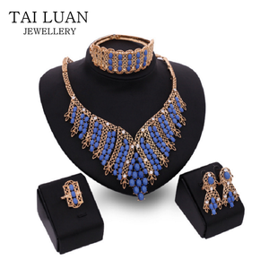 <strong>Fashion</strong> 18 Carat Gold Imitation <strong>Jewellery</strong> Sets Alloy Material for Weddings Anniversaries Parties and Engagements From Dubai - Product Image 2