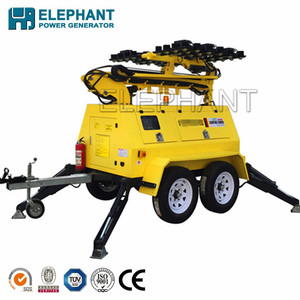 Tour d'éclairage mobile à moteur diesel avec générateur de 10 kW - Product Image 2