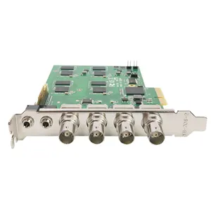 Venta caliente SDI H.264 4 canal PCIe 4U Tarjeta de captura de vídeo profesional para cámara CCTV