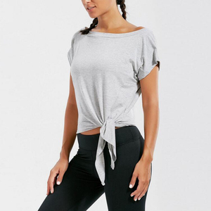 Latest <strong>Women</strong> <strong>Stretch</strong> <strong>T</strong> <strong>Shirt</strong> Design Summer O Neck Plain Color <strong>Women</strong> <strong>T</strong> <strong>Shirt</strong> - Product Image 2
