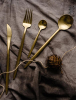 Luxury Italian Stainless Steel Bulk Gold Flatware