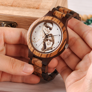 Orologio <span class=keywords><strong>in</strong></span> <span class=keywords><strong>Legno</strong></span> Personalizzabile OEM con Movimento al Quarzo Giapponese, Quadrante con Lancette <span class=keywords><strong>in</strong></span> Vetro, Logo Personalizzato Unisex - Product Image 1