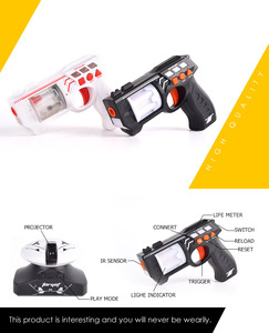 Simulado batalla juego fresco juguete espacio mini láser pistola eléctrica con luz y sonido - Product Image 3