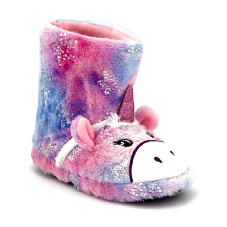 Ботинки детские рождественские, теплые мягкие шлепанцы с мультяшным единорогом, забавные современные животные, подарок