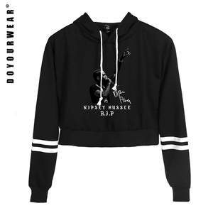 Sudaderas con capucha cortas para mujer con logotipo de impresión personalizado de estilo corto erógeno para mujer - Product Image 3