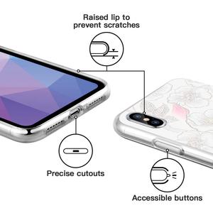 A Custom Bianco Crema IMD Per il <span class=keywords><strong>iphone</strong></span> XS NAX <span class=keywords><strong>XR</strong></span> Clear Sottile <span class=keywords><strong>Protettiva</strong></span> Morbida di TPU Floreale di Disegno Del Fiore cassa - Product Image 6