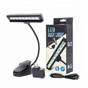 Giá Nhạc 9 Đèn LED Clip Trên Bàn Phím Đàn Piano Với Độ Sáng Cấp Độ Và Cổ Ngỗng Linh Hoạt