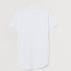 2019 elegante t-Shirt lunga in cotone di bambù da uomo con <span class=keywords><strong>fondo</strong></span> rotondo - Product Image 5