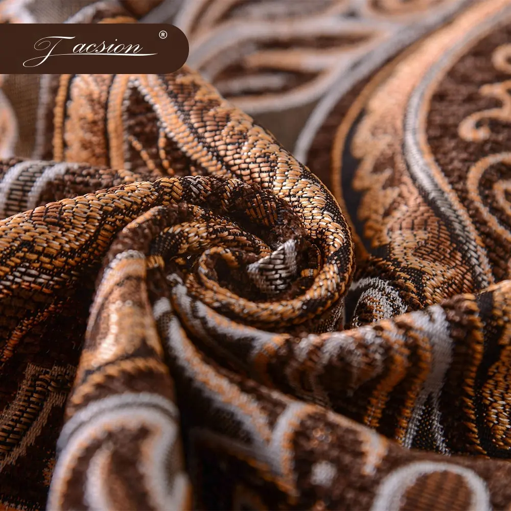Home Textile Upholstery Arabic Style Sofa Cotton Jacquard Fabric les rideaux sofa covers 3d print