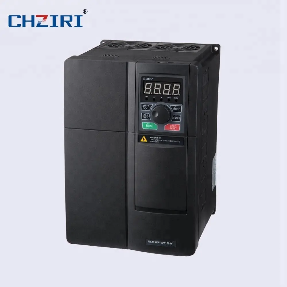 CHZIRI Tiongkok Inverter VFD 3 fase penggerak Ac frekuensi Drive 7,5 kW untuk industri tekstil