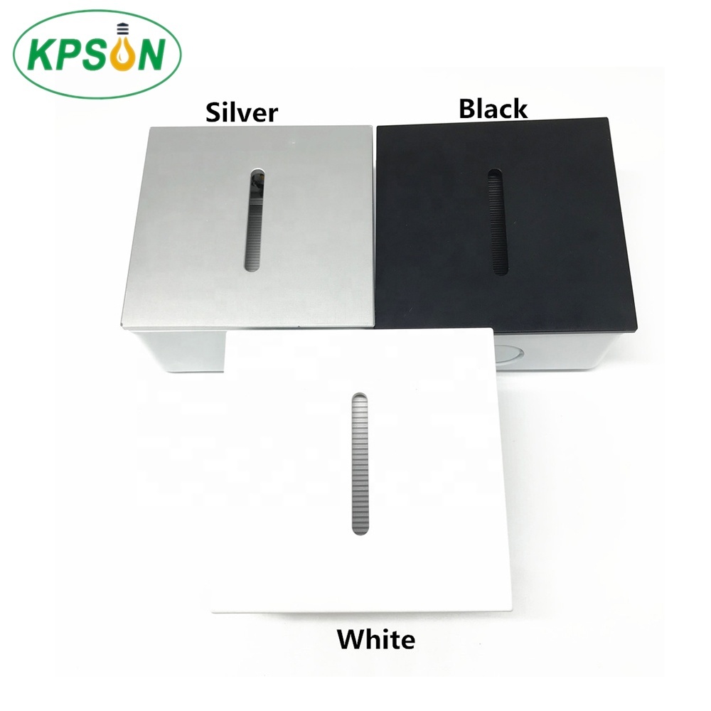 1 W 3 W Led la luz de paso de aluminio integrado escalera esquina lámpara empotrada en la pared escalera lámpara de pie luminoso