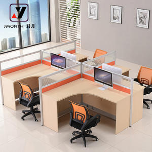 आधुनिक डिजाइन ओपन स्पेस ऑफिस कंप्यूटर डेस्क 1-6 सीटर वर्कस्टेशन आमने-सामने कार्यस्थान - Product Image 2