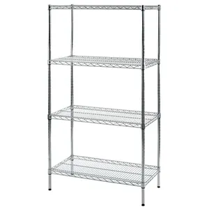 家用 4 层 NSF 镀铬厨房电线货架不锈钢货架冷冻柜 - Product Image 1