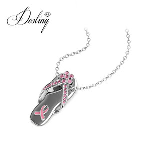 תליון slפר חמוד שרשרת דיאיסיני משובץ אבני סוורובסקי 18 קראט תכשיטים ייחודיים לנשים - Product Image 3