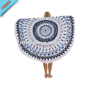 Hỗ trợ tùy chỉnh in phổ biến vòng bãi biển khăn với tua - Product Image 2