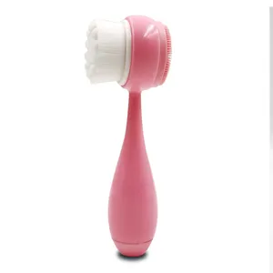 Pink New OEM Design Tiefen poren massage Manuelle Gesichts reinigung Reinigungs bürste Silikon Gesichts bürste