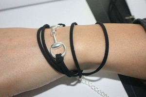 2016 arnés pedacito de filete del caballo Ecuestre joyería de cuero pulsera del abrigo - Product Image 3