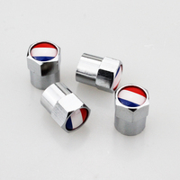Capuchon de Valve de Style de Voiture Drapeau Français Capuchon de Moyeu de Roue en Métal pour Vélo Moto et Voiture État Neuf