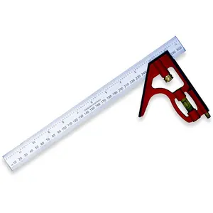 MEASPRO Multifunções 12 "Ajustável Combinação de Aço Inoxidável Quadrado/Carpenter Quadrado/Tente Quadrado com Zinco Handle