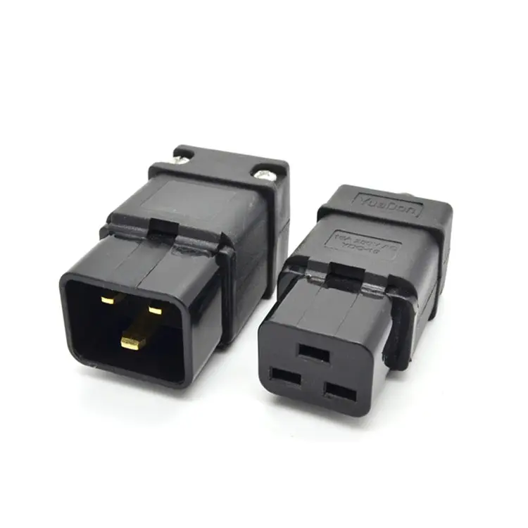 IEC 320 Standard industrial extension cord Power Cable Cord Connector c19 female plug to iec c20 male plug