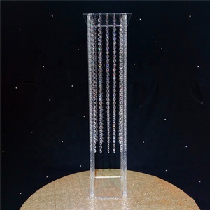 Da sposa Minimalista Vintage Cinque Oro di <span class=keywords><strong>Cristallo</strong></span> Acrilico Candelabri <span class=keywords><strong>Centrotavola</strong></span> Per La Tabella decorazione del partito - Product Image 5