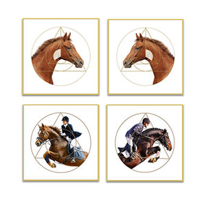 Duvar sanatı asılı çin resim tuvali at resim çerçevesi - Product Image 5