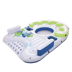 Île flottante gonflable géante pour 6 personnes, personnalisée OEM, pour lac et rivière, pour les fêtes - Product Image 1