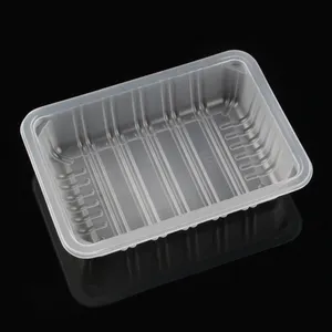 Disposable Plastic Fruit Tray Vegetable Packaging Food Container Meat Packing Plate for Supermarket Display