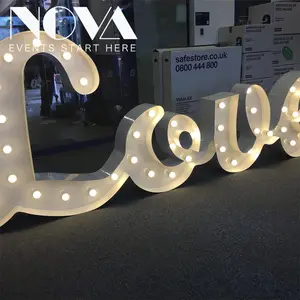 NOVA gran pie boda 3d publicidad Metal luz Led gigante carta de amor