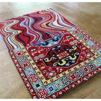ייחודי פסים צבעוני שטיח בעבודת יד טיבטי שטיחים