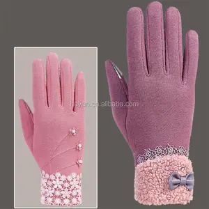 简单的花式女性冬季手套女士手套免费尺寸