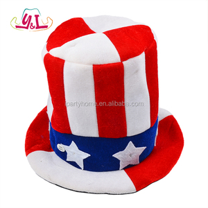 Cappello a Cilindro con Bandiera Americana in Feltro e Luci LED, Costume Patriottico da Uncle Sam per Adulti, Ideale per Feste del 4 Luglio - Product Image 2