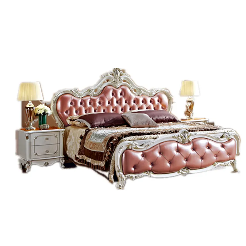 CBMMART lüks klasik tarzı kraliyet mobilya yatak odası takımları king-size yatak