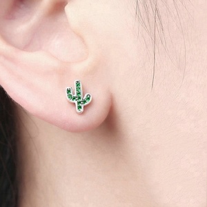 <span class=keywords><strong>Orecchini</strong></span> di <span class=keywords><strong>cactus</strong></span> industriali popolari in argento Sterling 925 personalizzati per ragazze carine - Product Image 4