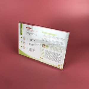 Présentoir en acrylique incliné, porte-affiche <span class=keywords><strong>de</strong></span> menu en forme <span class=keywords><strong>de</strong></span> L, porte-étiquette <span class=keywords><strong>de</strong></span> prix bon marché, porte-<span class=keywords><strong>plaque</strong></span> <span class=keywords><strong>de</strong></span> nom <span class=keywords><strong>de</strong></span> bureau en acrylique, vente en gros - Product Image 4