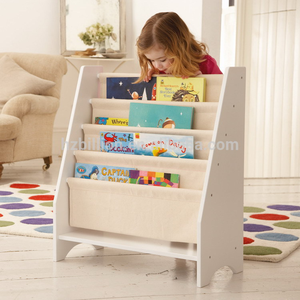 Espositore <span class=keywords><strong>per</strong></span> Libri <span class=keywords><strong>per</strong></span> <span class=keywords><strong>Bambini</strong></span> Personalizzato all'Ingrosso, Libreria in Legno e Tela con Tasche <span class=keywords><strong>per</strong></span> Riviste - Product Image 1