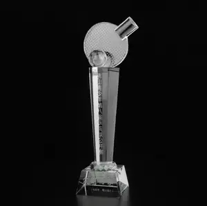 Хрустальный трофей K9 в форме ангела для настольного тенниса, пинг-понга, хрустальный стеклянный трофей, спортивный конкурс, деловая премия