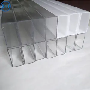 Factory custom Clear Polycarbonate rectangle tube/PMMA tube/pvc tube