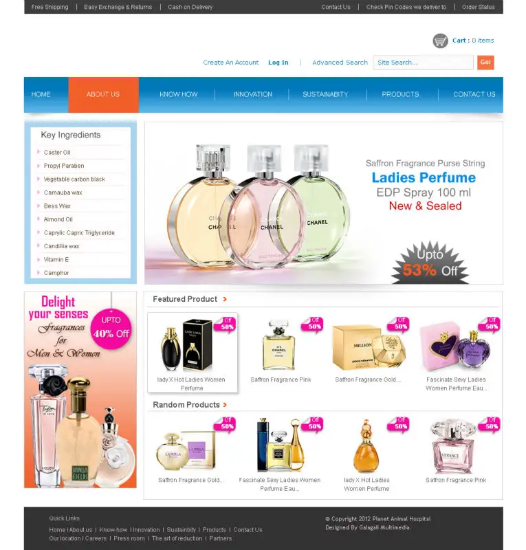 Templat Situs Web Belanja Online untuk Kosmetik