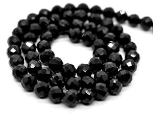 Natural Smooth Gemstone 2MM 3MM <strong>4mm</strong> Faceted <strong>Black</strong> Tourmaline Stone Loose <strong>Beads</strong> for Jewelry Making - Product Image 3
