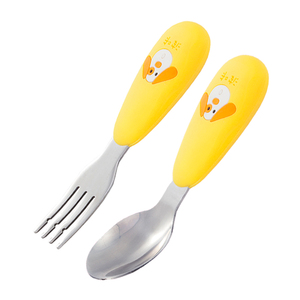 Pinkah Wholesale Silicone Handle Sleeve Baby <strong>Kids</strong> Children Spoon and Fork Stainless Steel <strong>Cutlery</strong> - Product Image 2